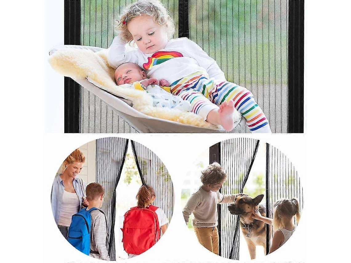 Cortina anti-mosquito para porta com tecido magnético