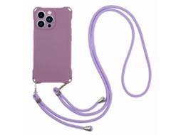 Capa Protetora De Tpu À Prova De Choque Para Iphone 12 Pro Com Cantos Reforçados, Capa Protetora Contra Poeira E Cordão (roxo Claro, Roxo Claro)