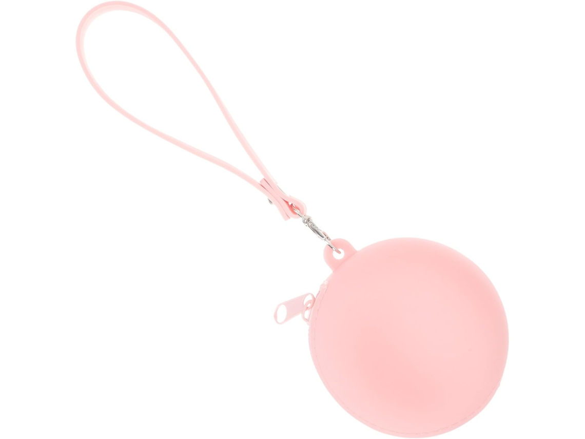 Mini Porta-moedas Com Alça De Pulso, Silicone Rosa