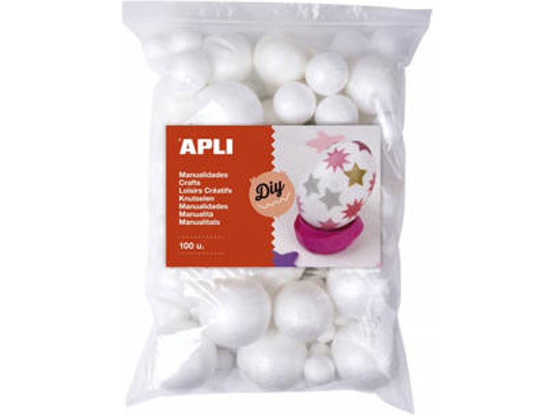 Bolas de Esferovite APLI Branco medidas variadas (100 un)