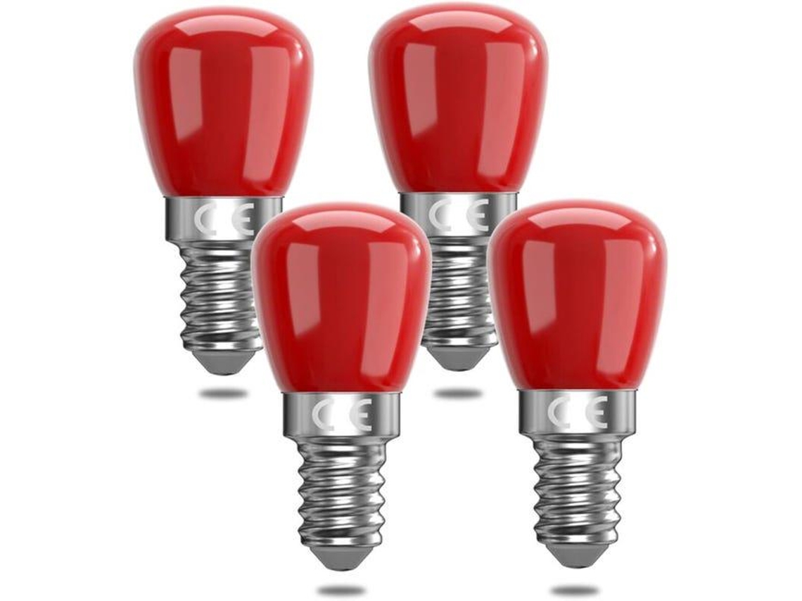 Pacote Com 4 Lâmpadas Led Vermelhas E14 3w E14, Lâmpadas Led Vermelhas Decorativas E14, Substituição De 25w, Adequadas Classe Energética F Ehstmind