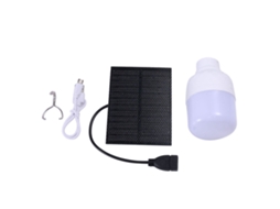 Kit de Luz Solar com Painel de Silício Monocristalino Led Recarregável Usb para Camping e Outdoor