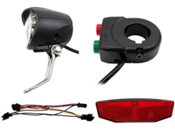 Kit De Farol Dianteiro E Traseiro Para Bicicleta Elétrica, Com Luz