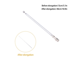 Antenas Telescópicas De Rádio Am/fm Helkanals De 48/64 Cm Com 6 Seções R Aquaforge