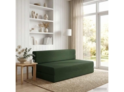 Vidaxl Sofá Cama Dobrável Verde-escuro 152 X 86,5 X 60 Cm Tecido
