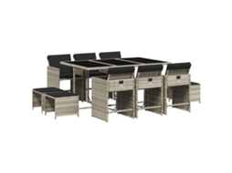 Garden Dining Set, Garden Dining Sets Vidaxl Cinzeto Rattan / Vime (n/a)
