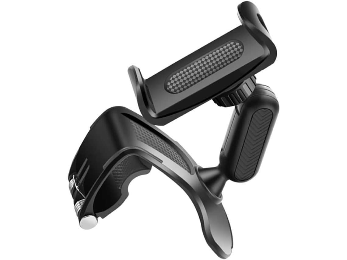 Suporte para celular com clipe para painel do carro e espelho retrovisor giratório