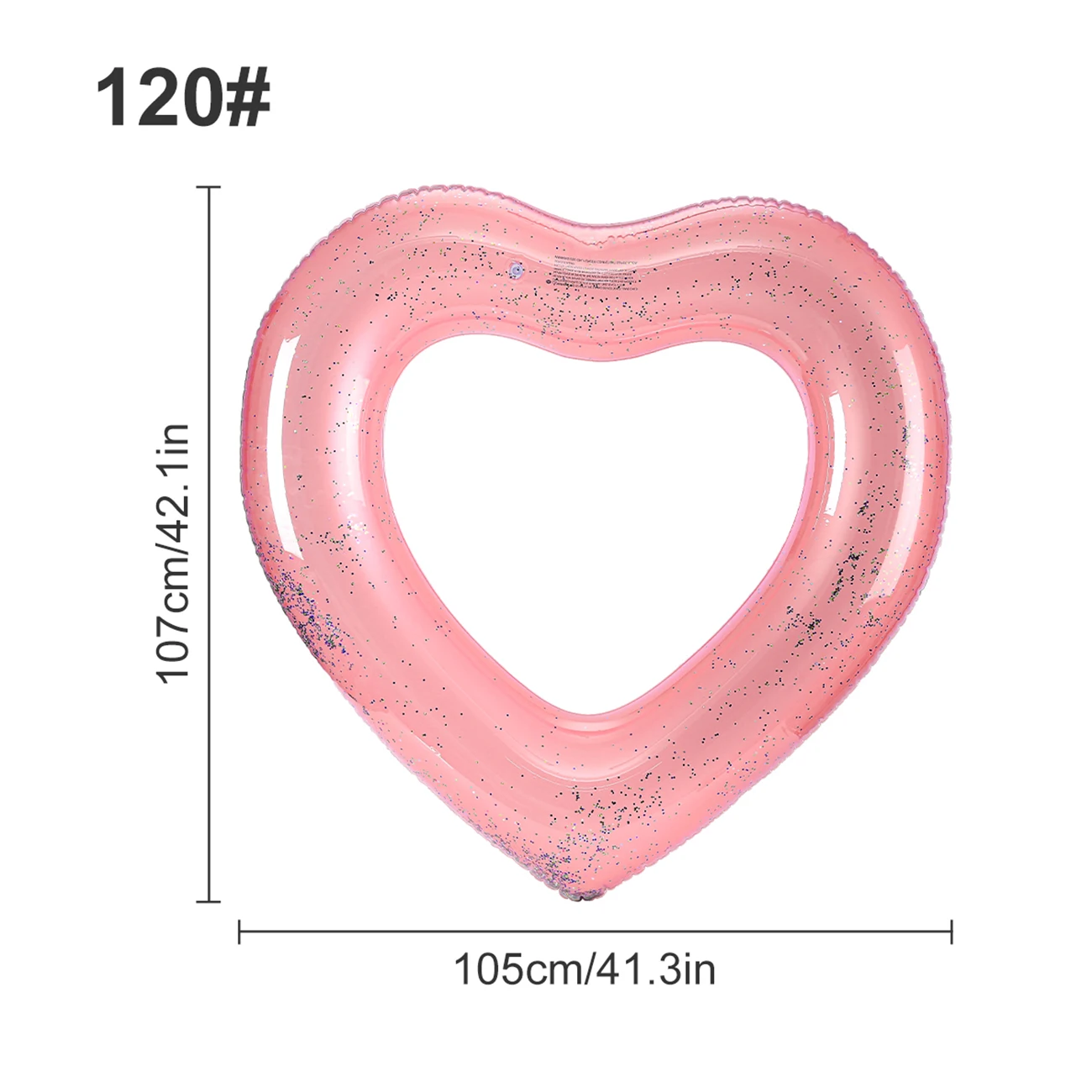 (amor Rosa 120) Boia Inflável Para Piscina Em Formato De Coração.