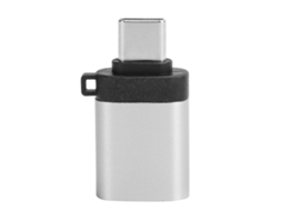 Adaptador Usb 3.0 Hembra a Tipo C Con Carga de Datos Otg, Plug And Play, Aleación de Aluminio, Plateado
