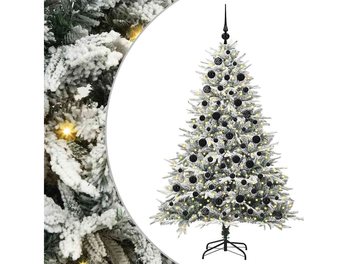 Árvore De Natal Artificial Pré Iluminada Vidaxl Verde Pvc (180 Cm)