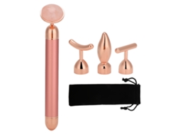 Rolo de Jade 4 em 1 para Massagem Facial Antienvelhecimento, Lifting, Firmeza e Tonificação - Ferramenta para Cuidados com a Pele