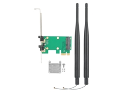 Lurelia Placa Wi-fi Mini Pcie 2,4 Ghz Antena