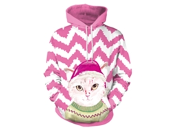 Laxiscreed Sweatshirt De Natal Com Estampa Festiva, Capuz Ajustável E Manga Comprida Para Celebrações