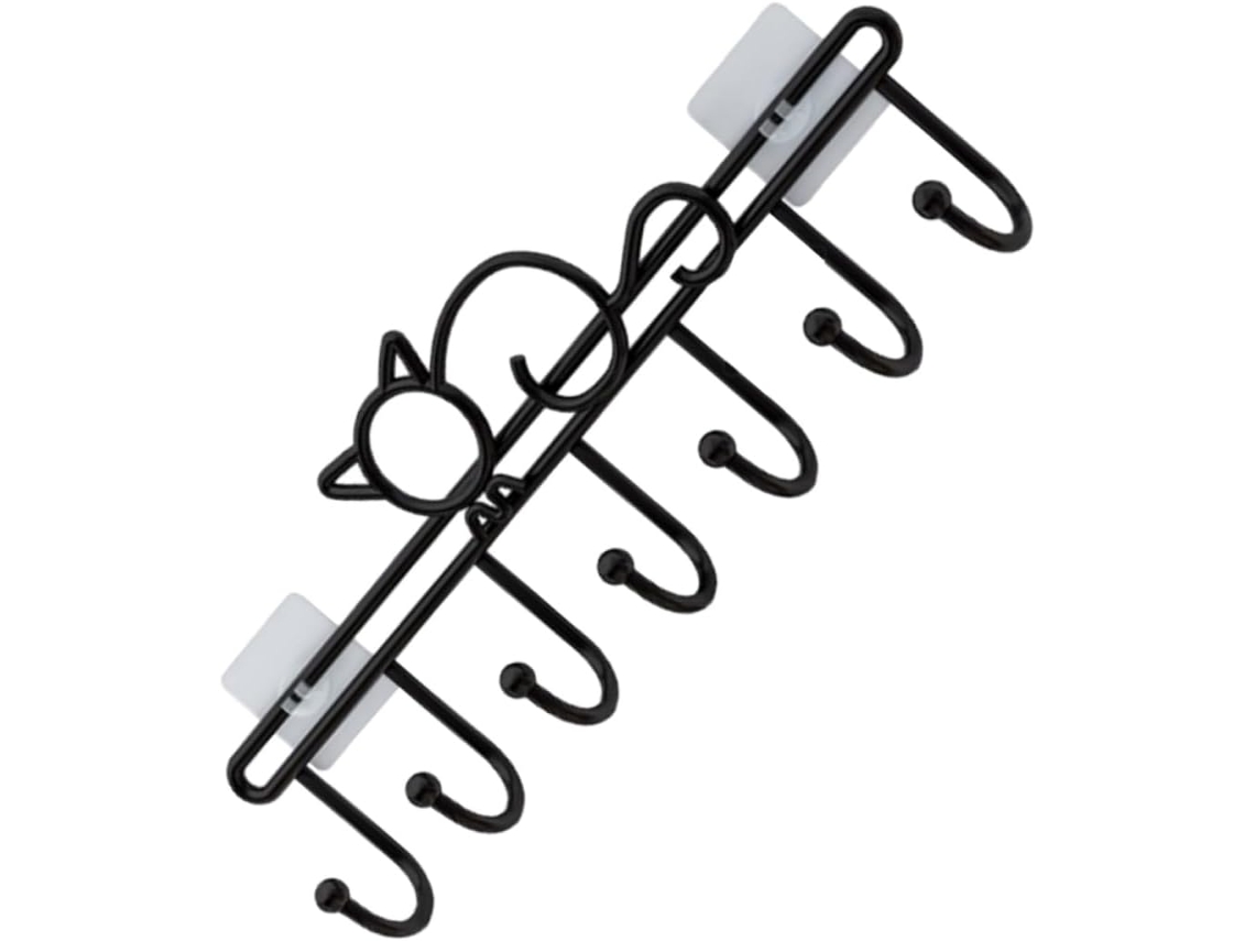 Cabideiro De Parede De Uma Peça, Com Design De Gato, Ideal Para Banheiro E Casa.