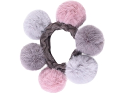 1 peça de elástico de cabelo Pelúcia em formato de macaron para meninas, com cauda firme.