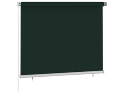 Maison Exclusive - Estore De Rolo Para Exterior 185 Cm (l) X 140 Cm (a) Verde-escuro Hdpe