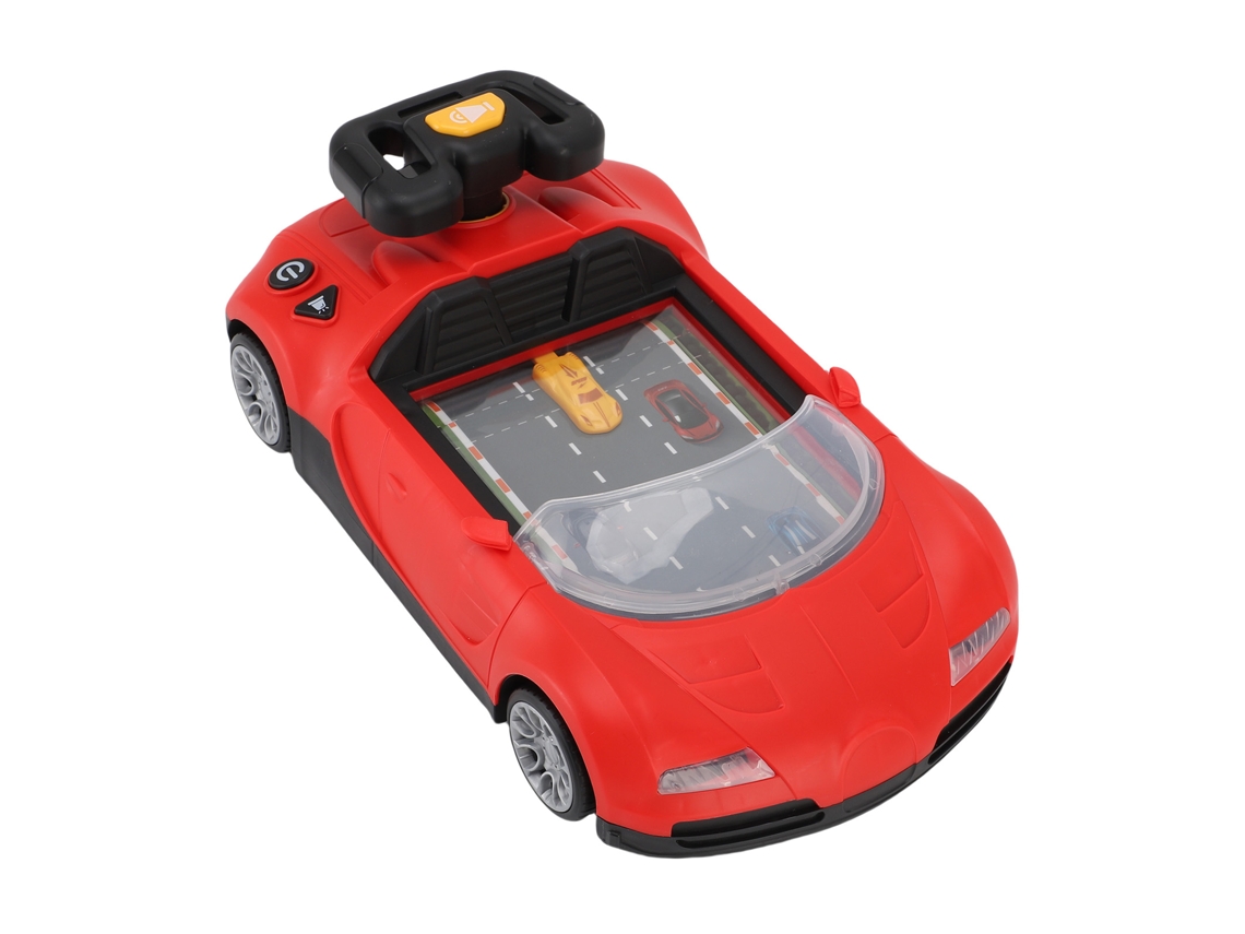Primerox brinquedo Volante Musical Carro de Corrida Aventura com Som para Crianças Vermelho