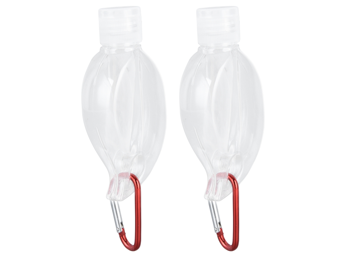 Baok-2 Conjuntos Garrafa De Viagem 50ml Com Tampa Flip Cap Plástica Recarregável À Prova De Vazamentos Folha De Açúcar