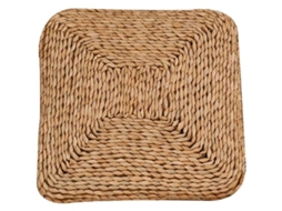 Cojín De Tatami Natural Cuadrado 30x30cm De Junco Ecológico Com Espessura De 1.5cm Para Cadeira, Solo, Yoga E Meditação
