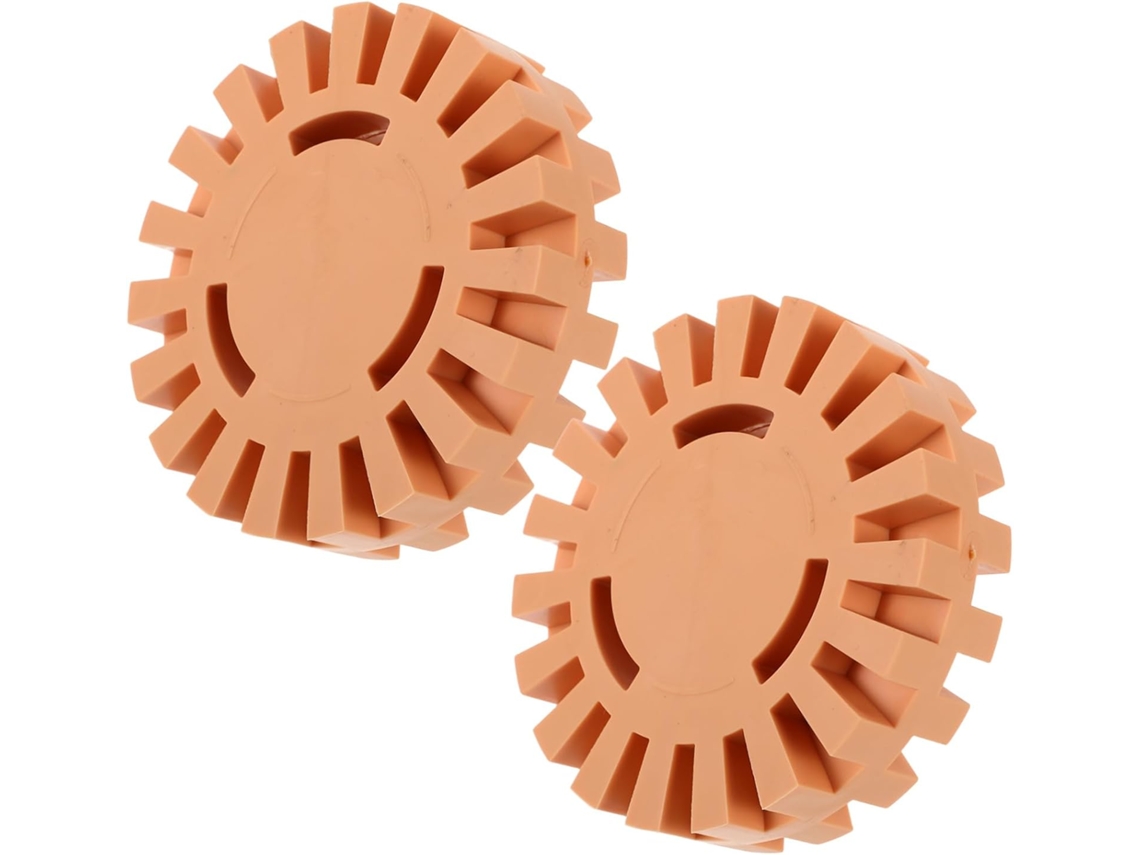Roda De Borracha Serrilhada Redonda De 100 Mm, Conjunto De 2 Peças Para Remoção.