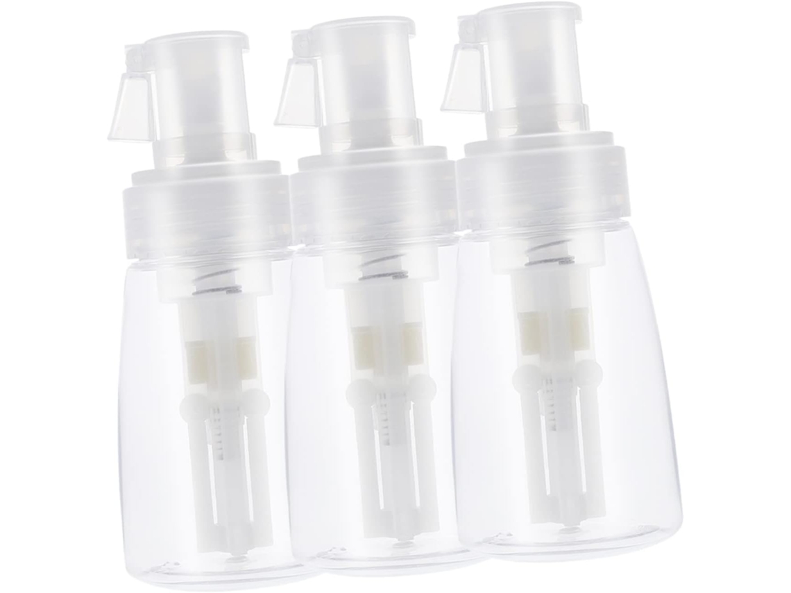 Conjunto De 3 Frascos Spray Vazios Para Pó, Dispensadores De Pó Para Cabeleireiros