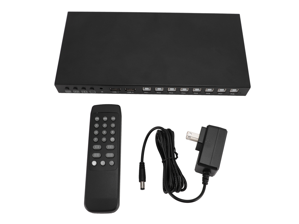 Hdmi Multi viewer Commutador Hd 4k30hz EOOCOO (8 Entradas 1 Saída com Função Kvm)
