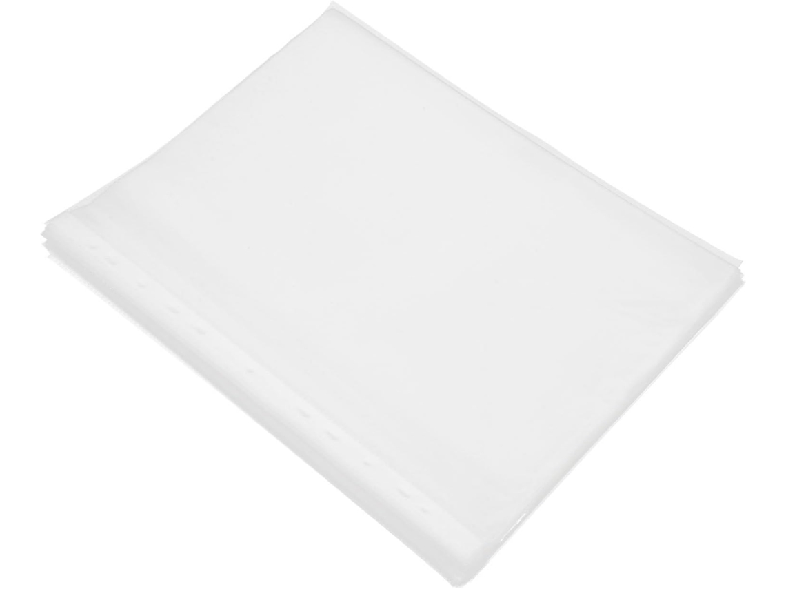 Dechous Pacote Com 100-protetores De Folha Pp Fichário 11-furos, Transparentes, Resistentes Ao Desgaste, Ideais