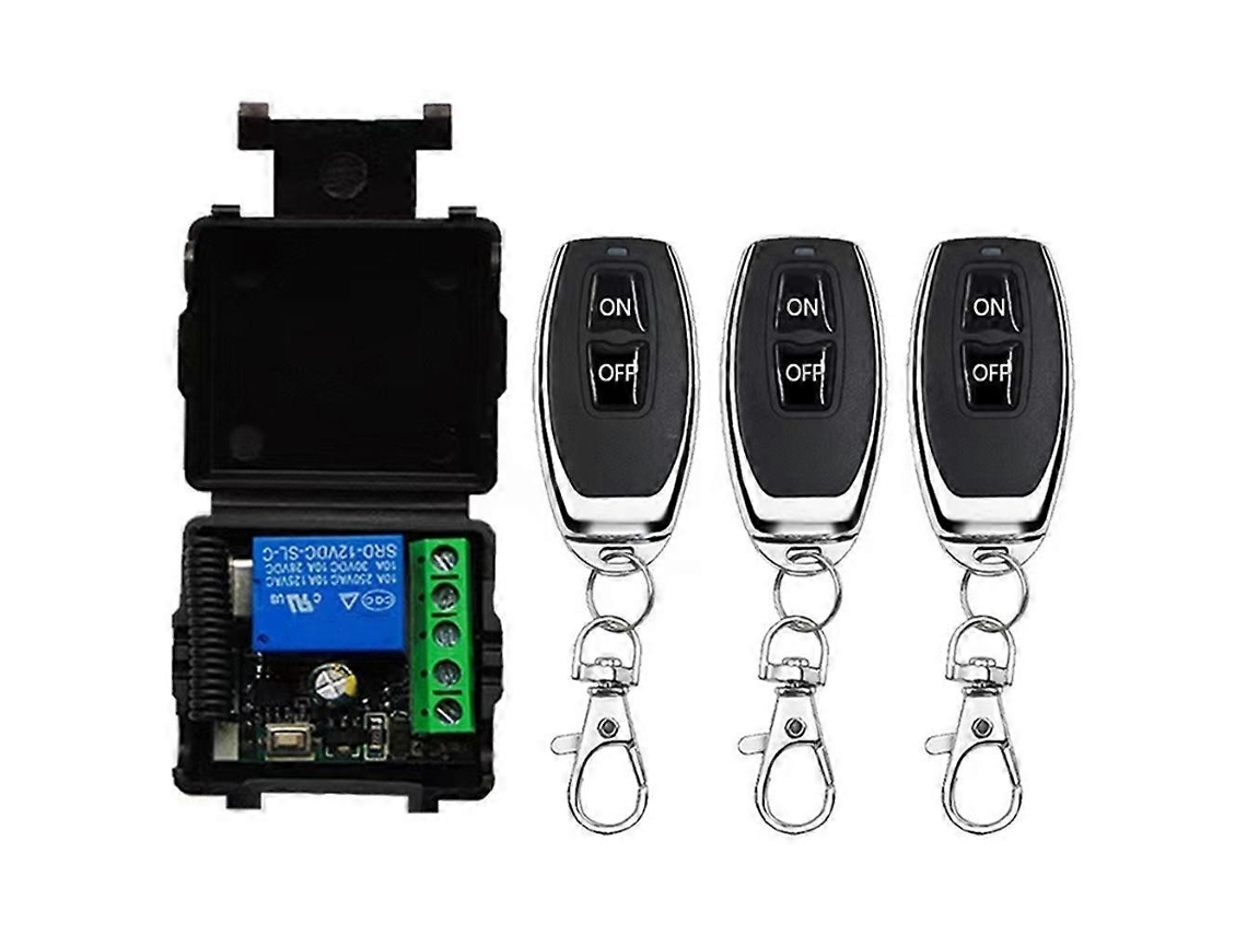 Interruptor De Controle Remoto Sem Fio De 433 Mhz, Relé De Controle Remoto De 12 V Para Controle De Luz E Motor De Porta De Garagem.