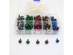 2026 Olhos de plástico para brinquedos, 8 mm, 100 peças, cores sortidas, com arruelas, para bonecas, ursos de pelúcia e artesanato.