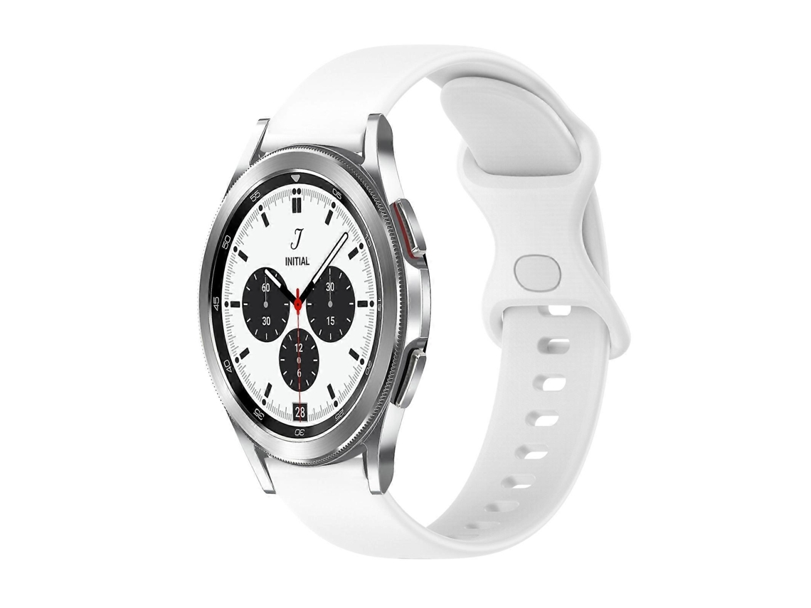 Pulseira De Silicone De Cor Sólida Com Fecho Borboleta Para Samsung Galaxy Watch4 Classic 42mm 20mm