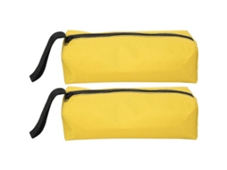 Bolsa de ferramentas portátil de lona, com zíper, amarela S/MARCA