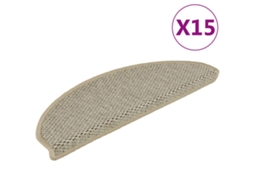 Vidaxl Tapetes Escada Adesivos Aspeto Sisal 15 Pcs Verde-claro