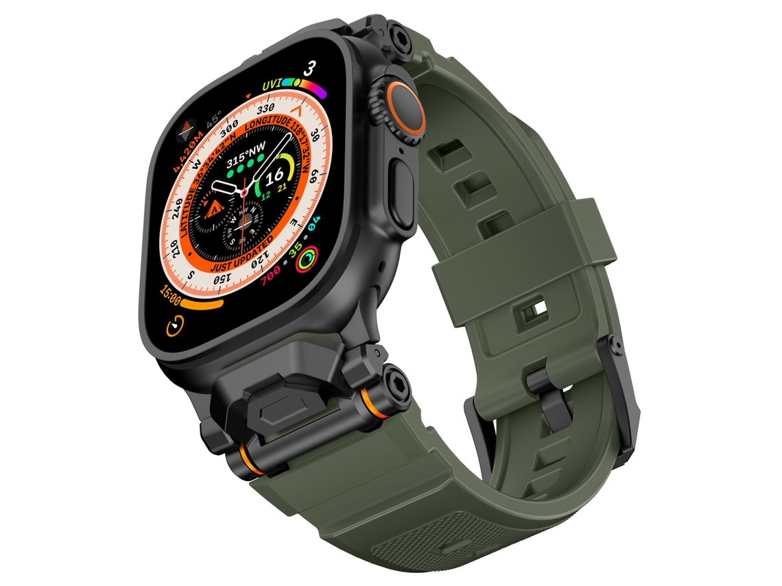 Bracelete para Apple Watch 42/44/45/46/49mm XIAOMOYU (preto Verde)