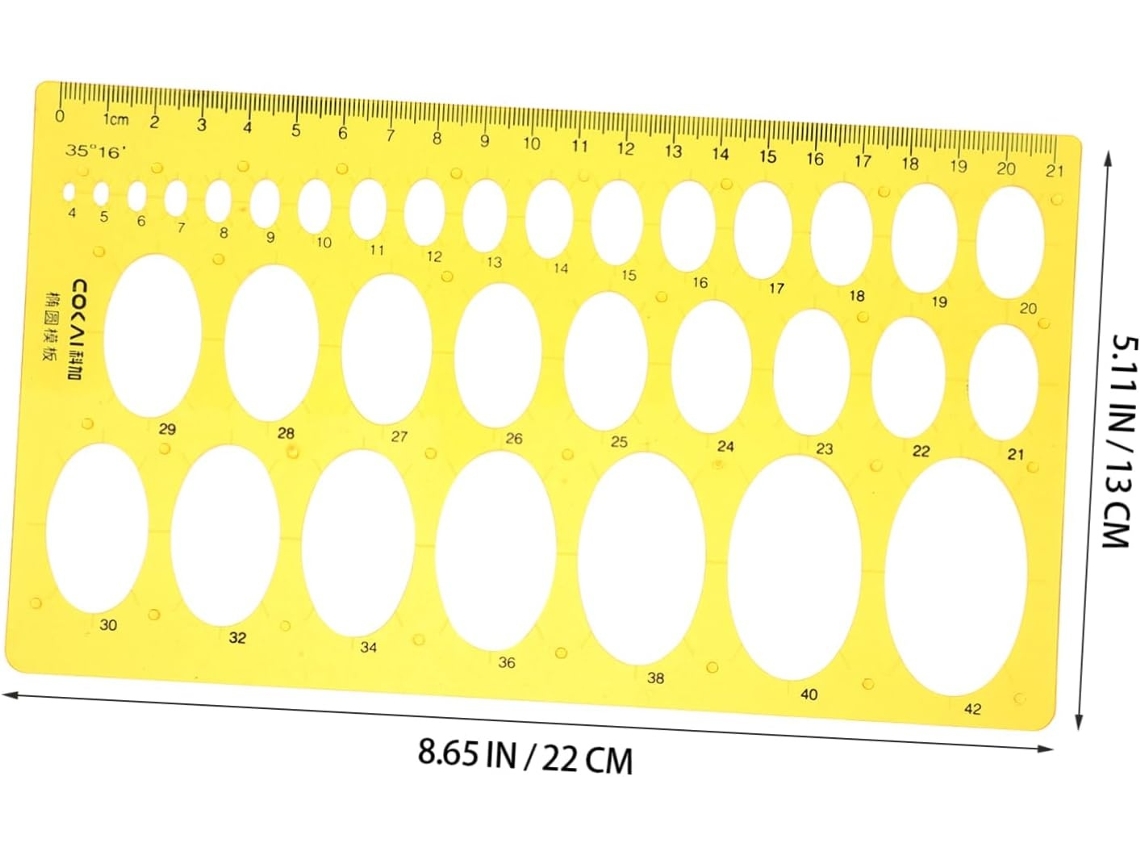 Lurelia Régua Plástica Com Durável Para Desenho Técnico