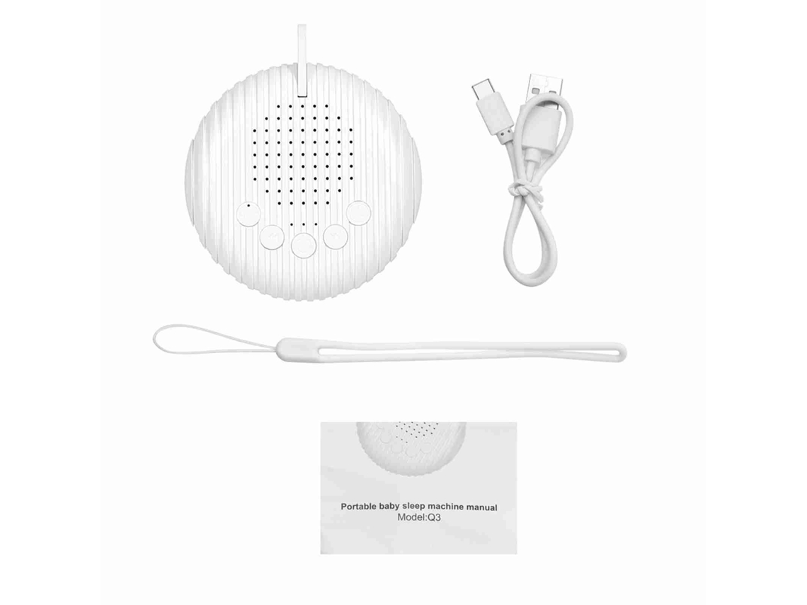 Mali máquina de Ruído Branco Portátil para Bebê com 10 Sons Calmantes e Timer Recarregável