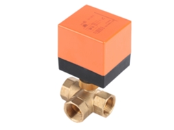 Válvula De Bola Elétrica Brass Laxiscreed Dc 110v T-três Vias Para Automação De Água