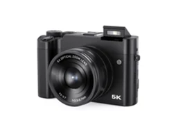 Câmera Digital 5k, Câmeras De 64 Mp Para Fotografia Com Zoom Óptico De 6x E Foco Automático, Câmera De Vlog Wifi (preta)