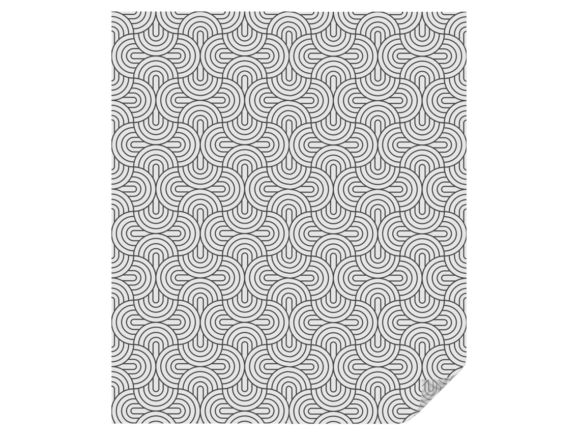 Película De Privacidade Semicírculos Geométricos Para O Banheiro Espelharte (100x116 Cm)