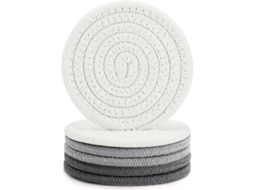 2026 6 Peças de Posavasos de Crochê Feitos À Mão Absorventes e Resistentes Ao Calor de Algodão 100% 11cm Presente Ideal