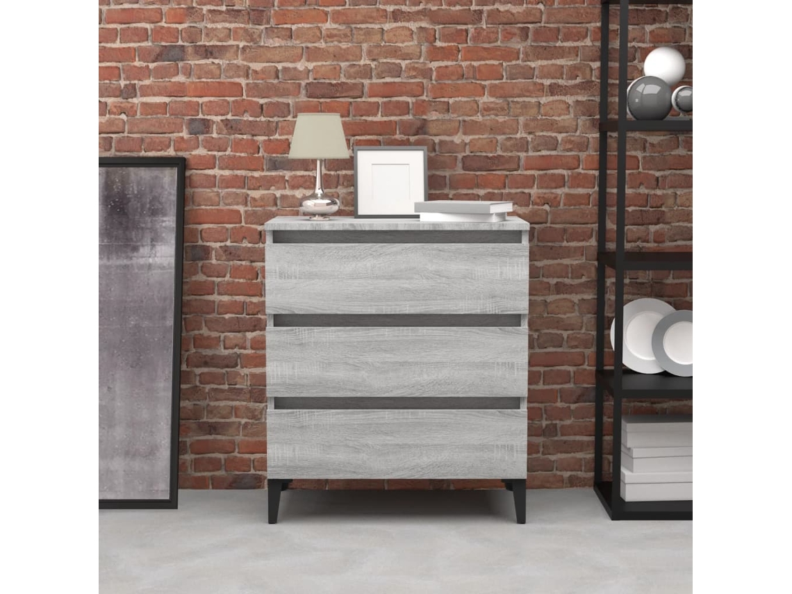 Vidaxl Aparador 60x35x69 Cm Derivados De Madeira Sonoma Cinza