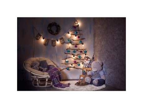 Fundo Fotográfico ECZJNT Árvore de Natal Bokeh Cinzento 150X220Cm Lighting Urso