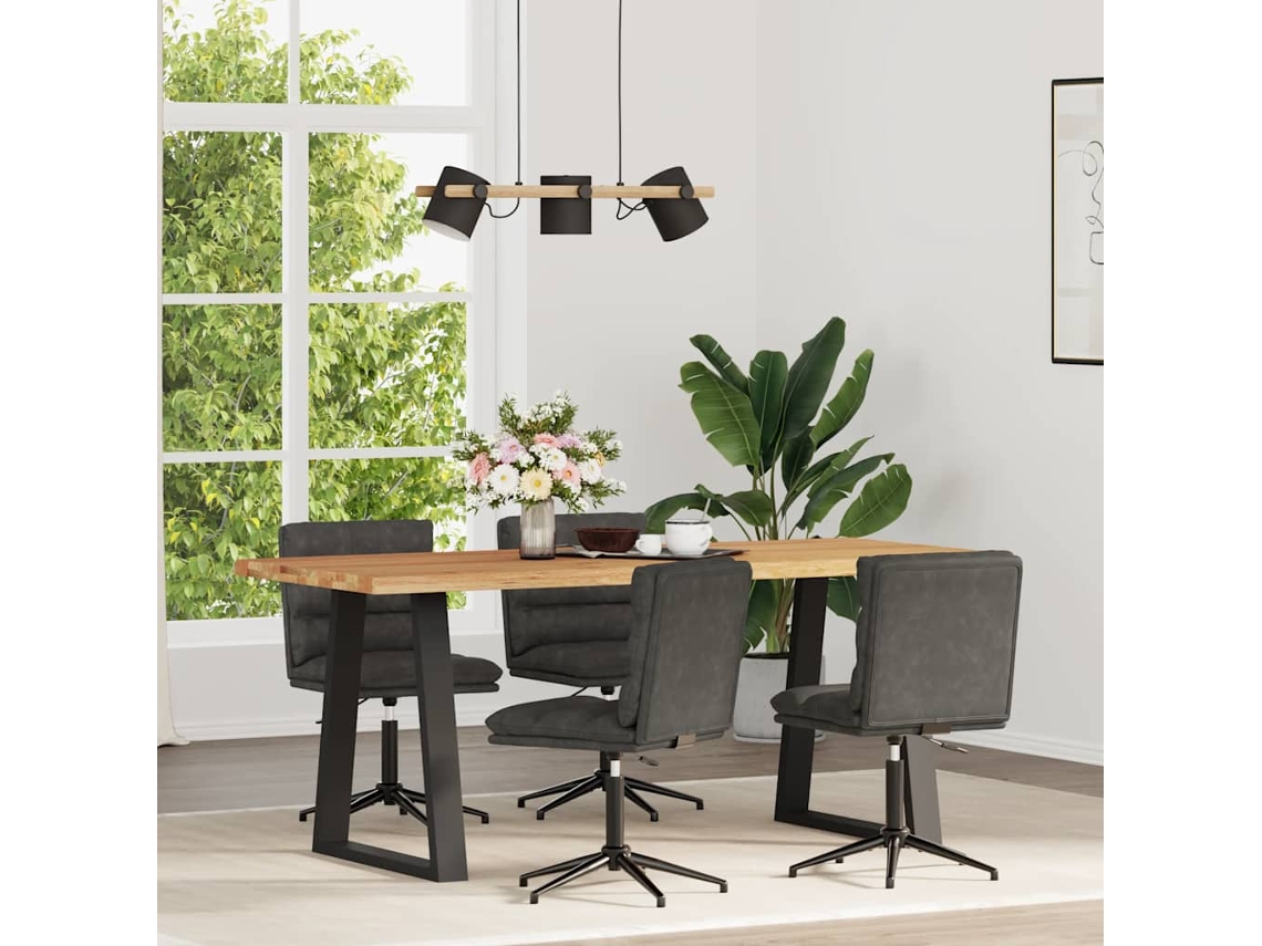 Vidaxl Cadeiras De Jantar 4 Pcs Couro Artificial Preto