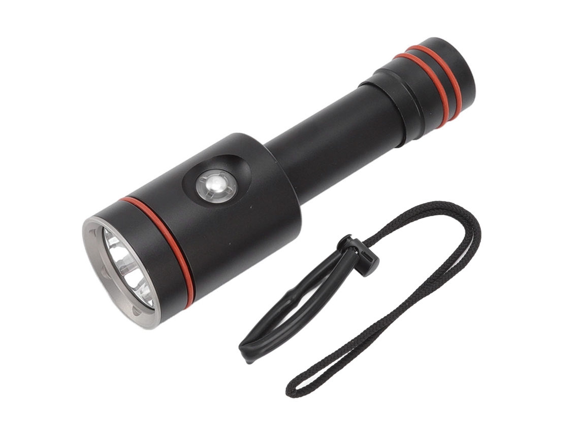 Lanterna de Mergulho 5000lm Profissional Ipx8 Impermeável 100m Luz Preenchimento Fotografia Subaquática