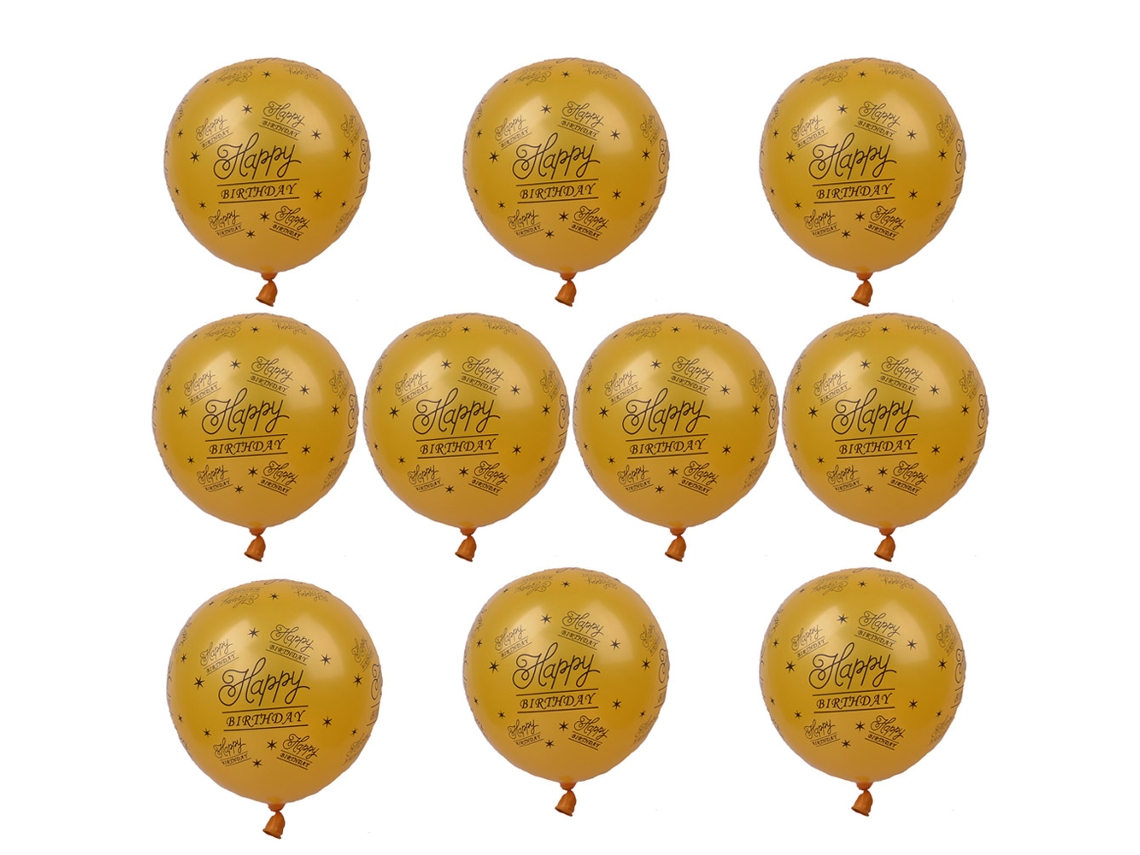 Laxiscreed Pack Com 10 Balões De Látex Dourados Para Festas De Aniversário E Casamentos