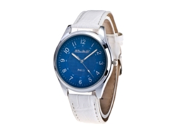Reloj De Cuarzo Unisex Con Correa Metálica Moda Mujer Hombre (blanco)