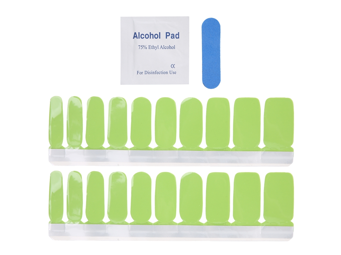 20pcs Fitas De Esmalte Autocolantes De Cor Pura Para Unhas Adesivas Completas Decal Decoracao(05)