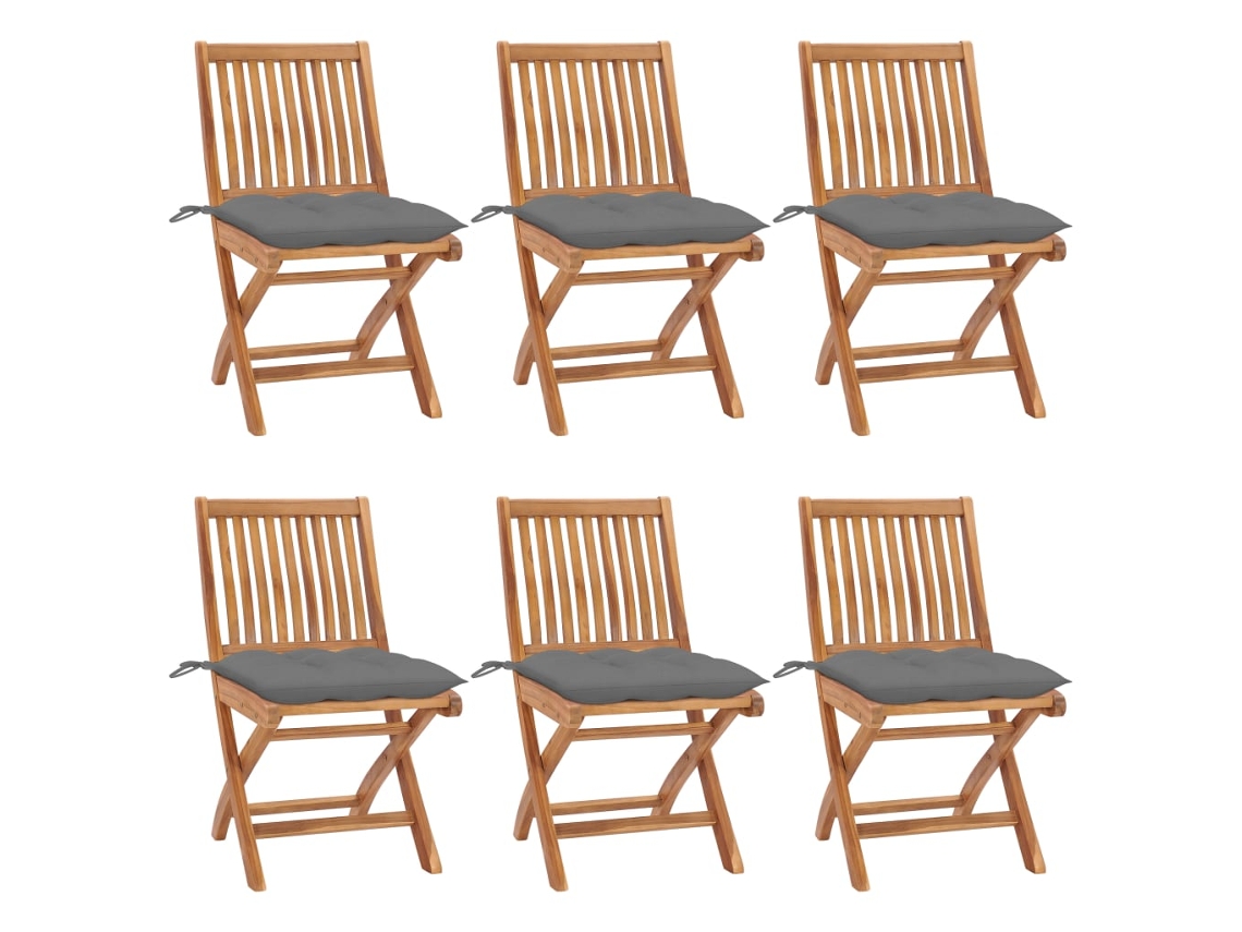 Folding Chair, Folding Chairs Vidaxl Cinzeto Madeira (n/a)