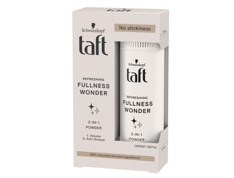 Pó Para Cabelo Taft Fullness Wonder 2 Em 1, Proporciona Volume E Refrescância, 10g