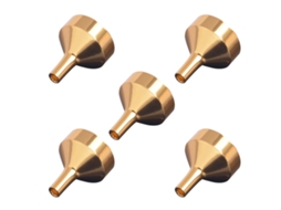 Conjunto De 5 Funis Alumínio Dourado Para Enchimento Perfumes