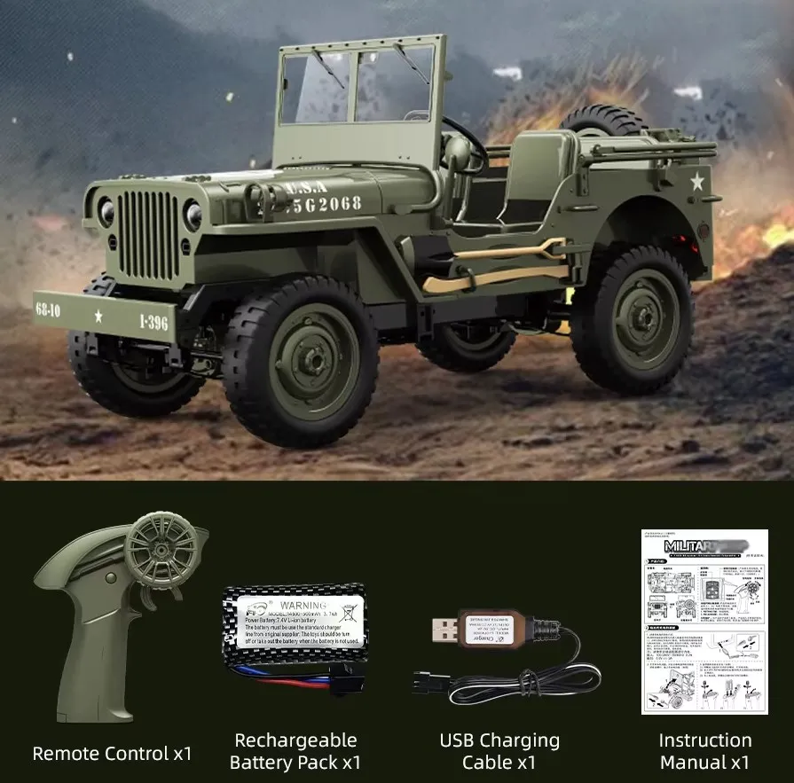 Carro Off-road Com Controle Remoto 2.4g, Brinquedo Infantil.